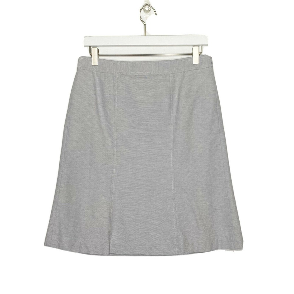 Ann Taylor LOFT Petites Womens Skirt Sz‎ 6P Blue/White Micro Striped Knee Length